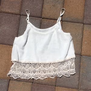 White semi-cropped blouse